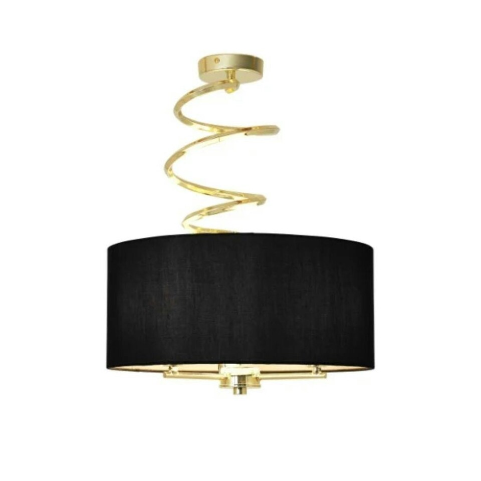 image 1 of Kasi Polished Brass Semi Flush Ceiling Light