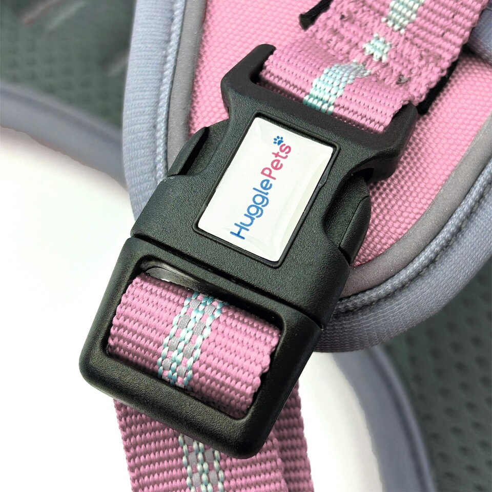 image 1 of HugglePets Activity & Travel Dog Harness Pink | S