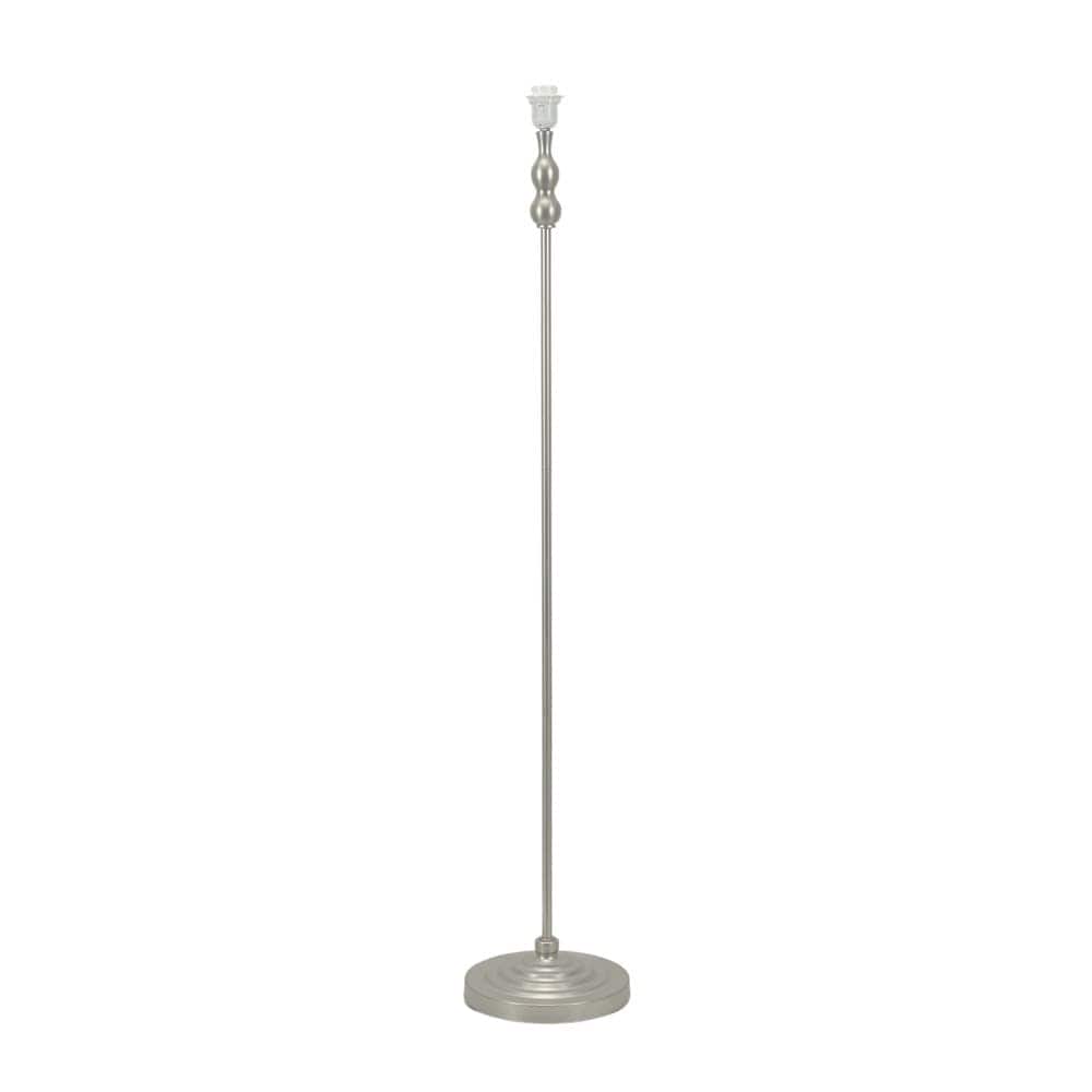 ValueLights Maggie Metal Candlestick Slim Floor Lamp Base in Silver