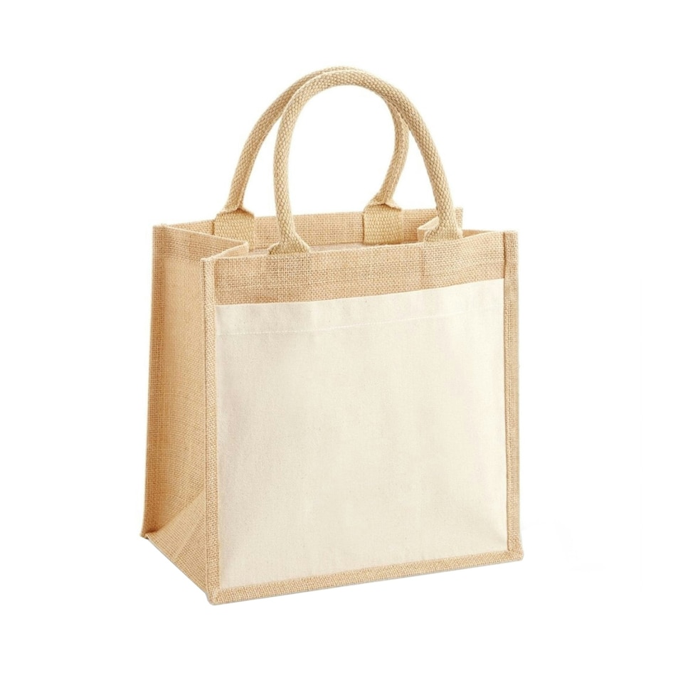 Westford Mill Pocket Jute Midi Tote - Natural - One Size
