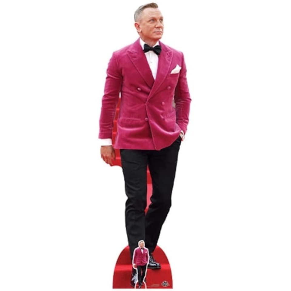 Daniel Craig Red Velvet Jacket Lifesize Cardboard Cutout 179cm