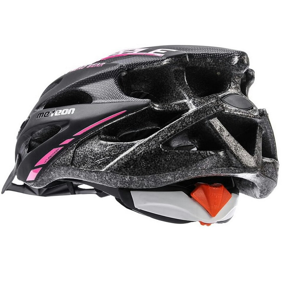 image 1 of Cycle Helmet MTB Bike Bicycle Skateboard Scooter Hoverboard Safety Helmet - Drizzle Black | Black-Pink | XL