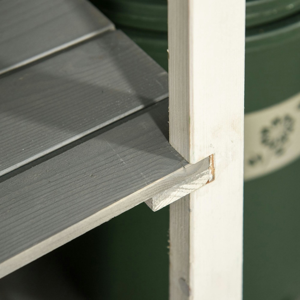 image 1 of Outsunny Garden Shed Outdoor Tool Storage w/ 2 Shelve 75 x 56 x115cm Grey