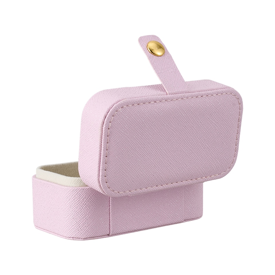 image 1 of Living and Home Portable Mini Jewelry Box Organizer | Pink