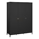 image 10 of Barcelona 3 Piece Bundle, Bedside, Chest and 3 Door Wardrobe in Matt Black