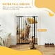 image 8 of PawHut Extra Tall Dog Gate with Cat Door Auto Close for Stairs 74-80 cm Wide