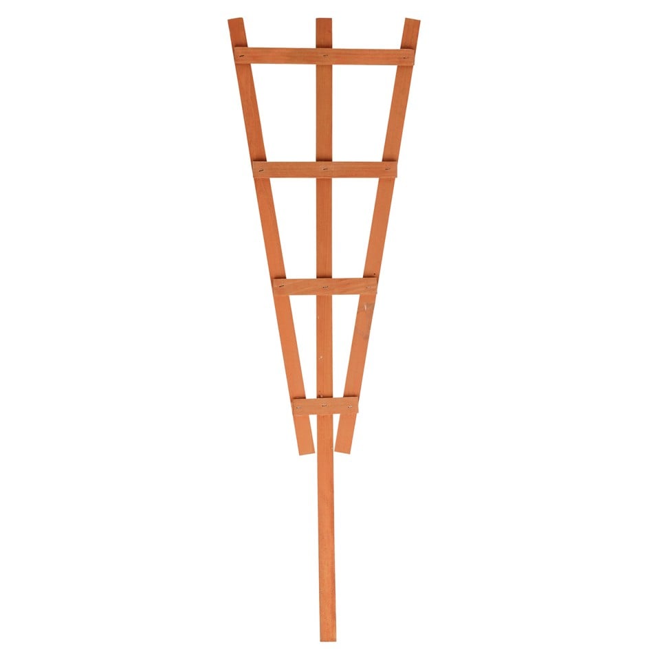 image 1 of Natural Wooden Potted Plant Trellis Support Frame - 70 x 22 x 0.5 cm | Brown | Brown | 4