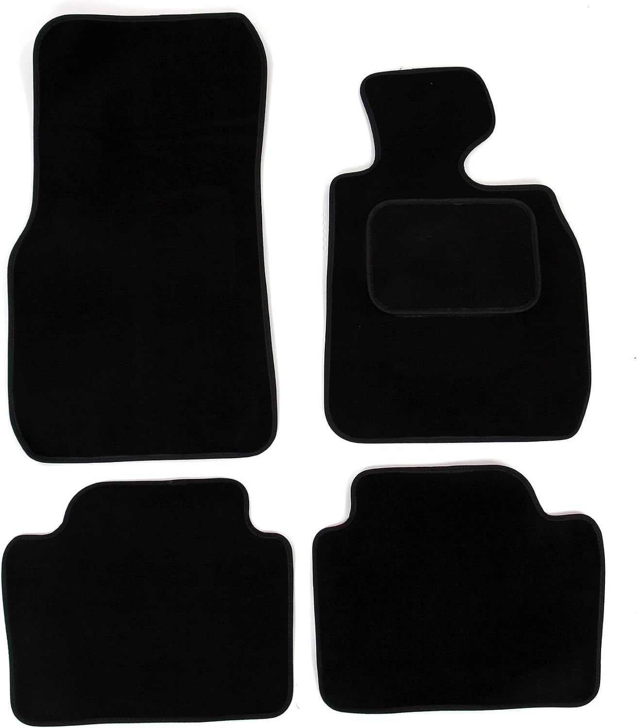 Actiasmat - Custom Fit Black Carpet Car Floor Mats for BMW 3 Series F30/F31 2012 Onwards 4 Piece Set with Securing Tabs