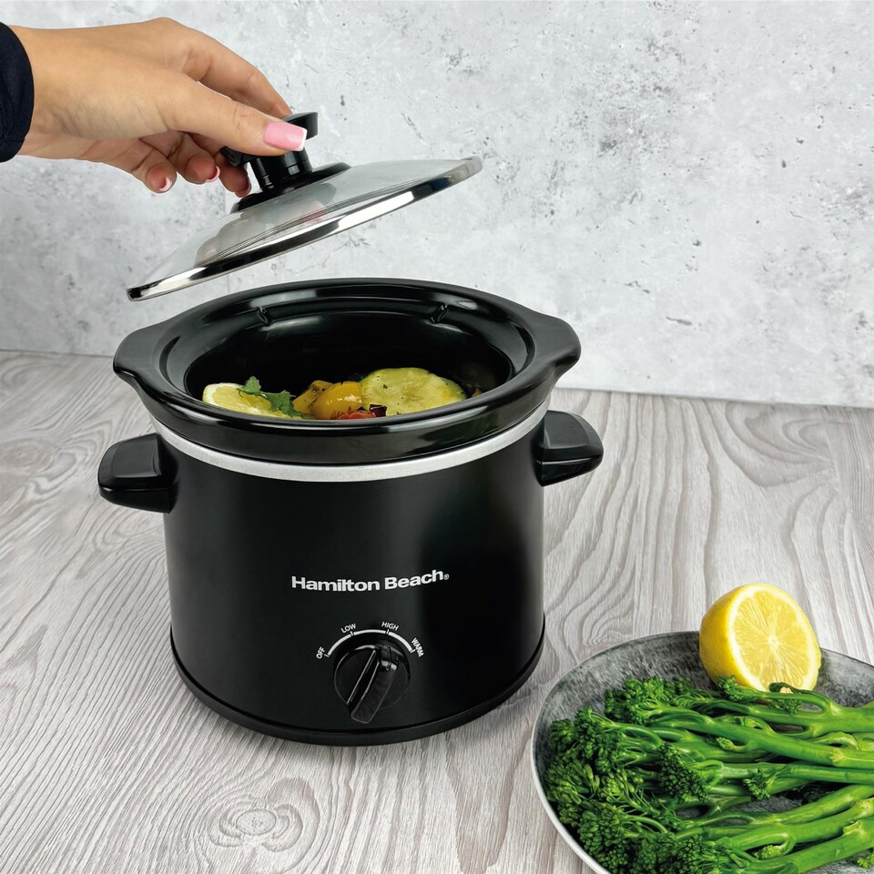 image 1 of Hamilton Beach 'The Mighty Mini' 1.8L Black Slow Cooker