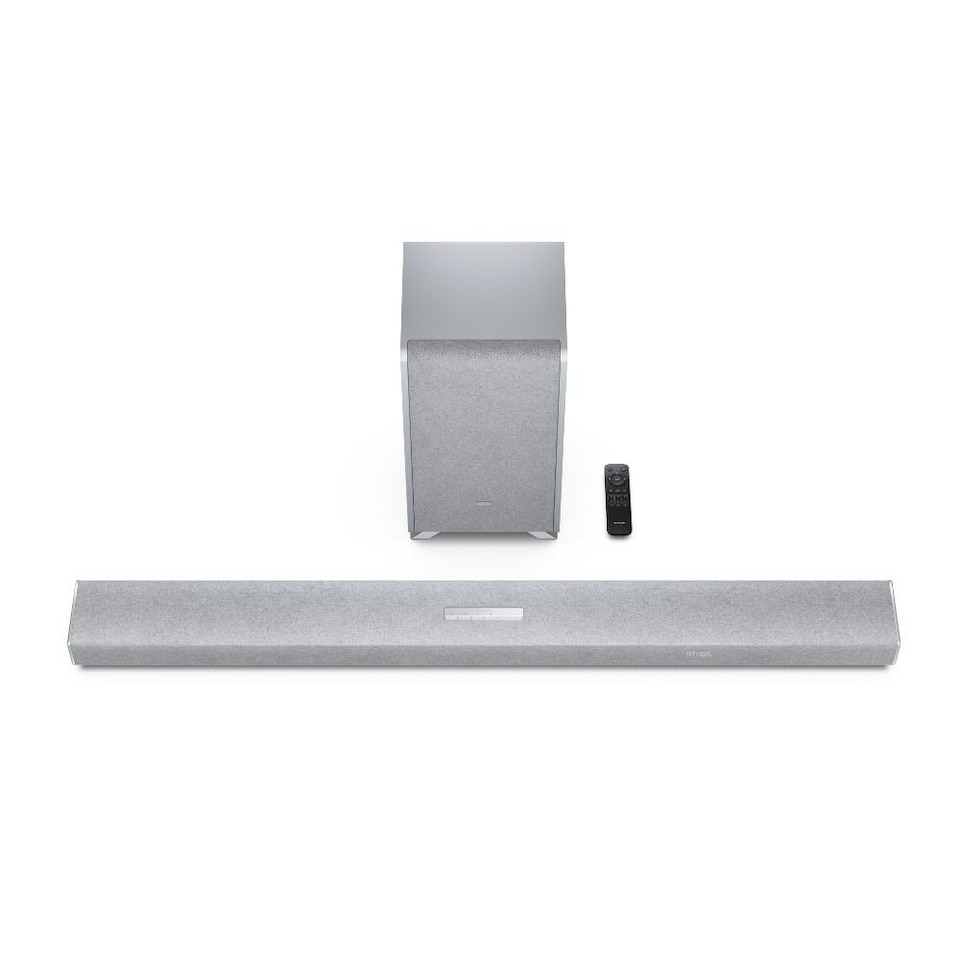 image 1 of SHARP HT-SBW55121(SL) Q 5.1.2 Dolby Atmos DTS:X Soundbar with Wireless Subwoofer - Silver