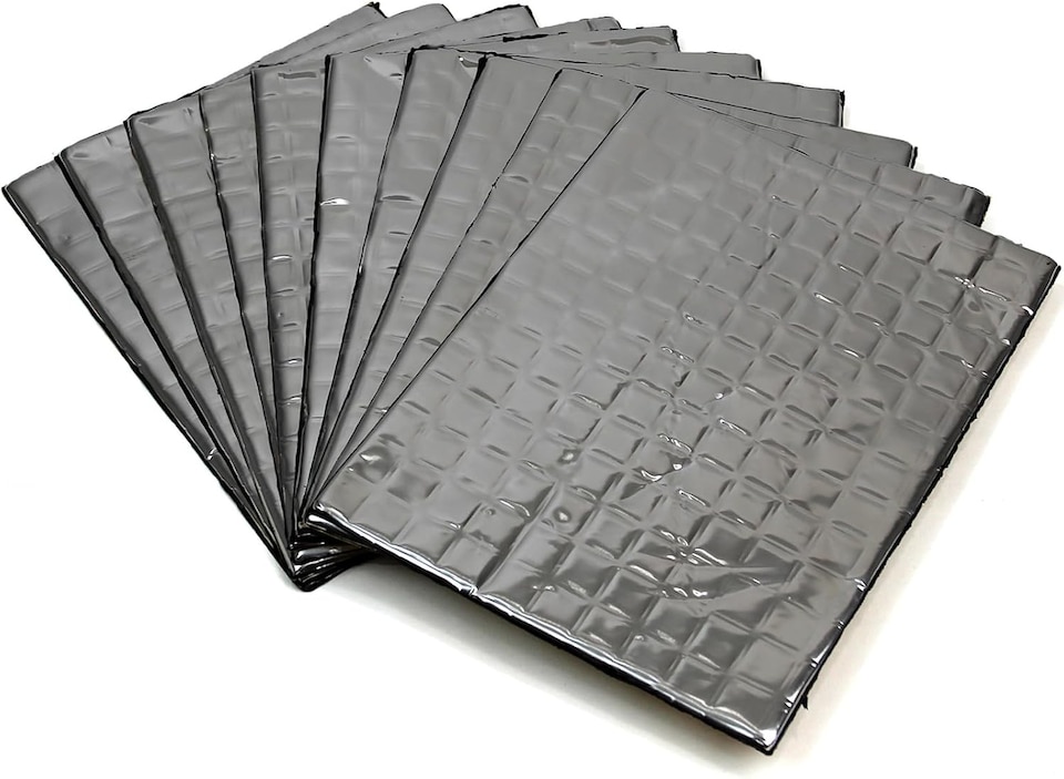 image 1 of Sound Deadening Proofing Mat 10pcs Butyl Car/Van Vibration Damping
