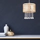 image 2 of Gold Cut Out Jewelled Easy Fit Light Shade | Gold | Clear | Medium | 1