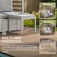 image 5 of SUNJOY Outdoor 2-Seater Sofa with Footstool Patio Loveseat with Storage and UV Resistant Canopy Patio Garden Furniture Set for Balcony Backyard Grey | Beige