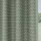 image 3 of Aspen Green Geometric Leaf Pattern Curtains 90 x 72 inch (229 x 183 cm) Room Darkening Eyelet Thermal Noise Reducing Curtains for Bedroom and Living Room