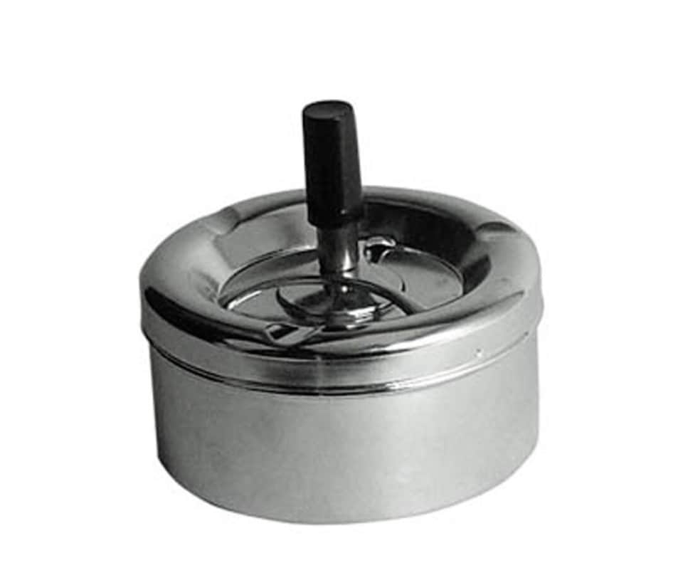image 1 of Chrome Effect Medium Spinning Ashtray