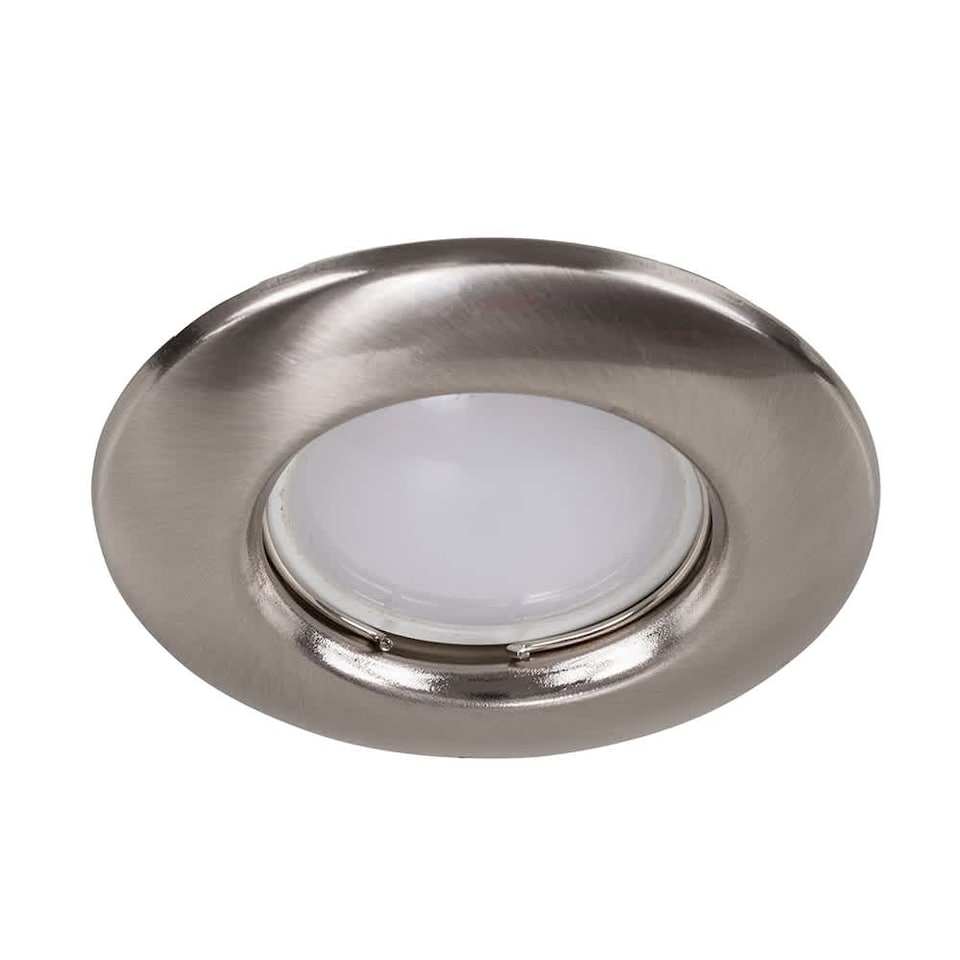 image 1 of ValueLights 10 Pack Fixed Brushed Chrome Downlights | Silver