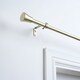 image 1 of OHS Extendable Metal Finial Trumpet Ends Wall Mounted Rod Fittings Curtain Pole - Brass | Gold | Brass