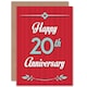 image 1 of Happy 20Th 20 Years Wedding For Wife Husband Anniversary Card
