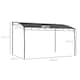 image 5 of Outsunny 3 x 4m Pergola, Lean to Garden Gazebo with UVResistant Canopy and Metal Frame, Outdoor Sun Shade Shelter for Porch, Patio, Deck, Grey