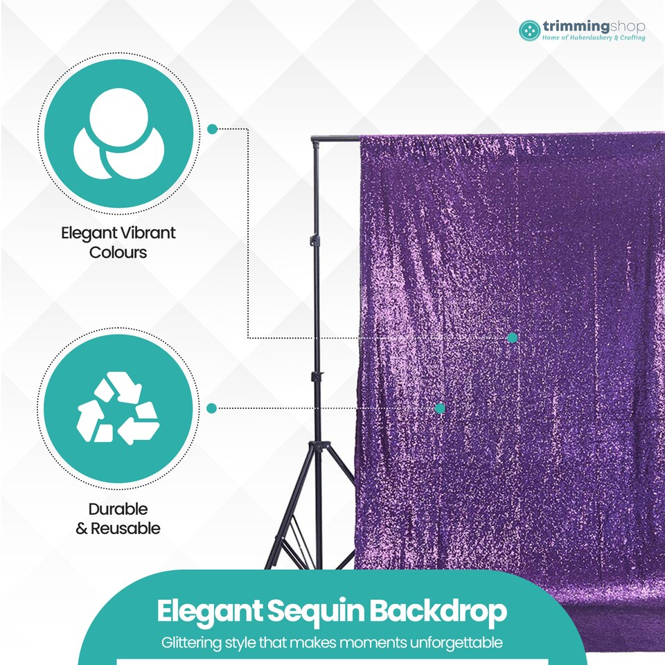 image 1 of 4ft x 7ft Sequin Backdrop Photography Background High-Density Sequin Fabric