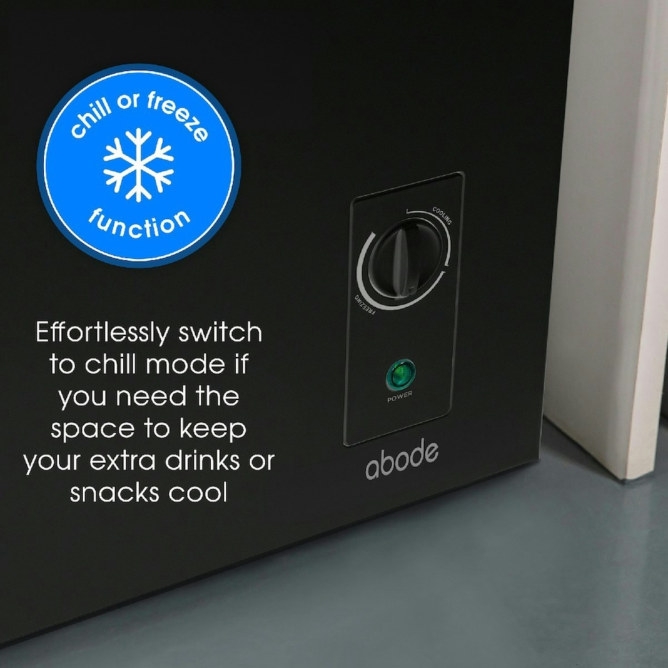 image 1 of Abode A99CF0E1B Chest Freezer 99L Black Suitable for Garages & Outbuildings Black