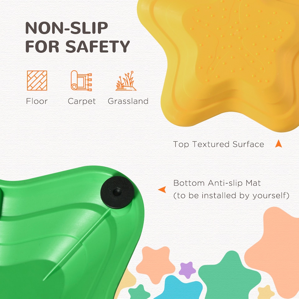 image 1 of ZONEKIZ Kids Stepping Stones, 11 Pieces Balance Stones for Obstacle Course