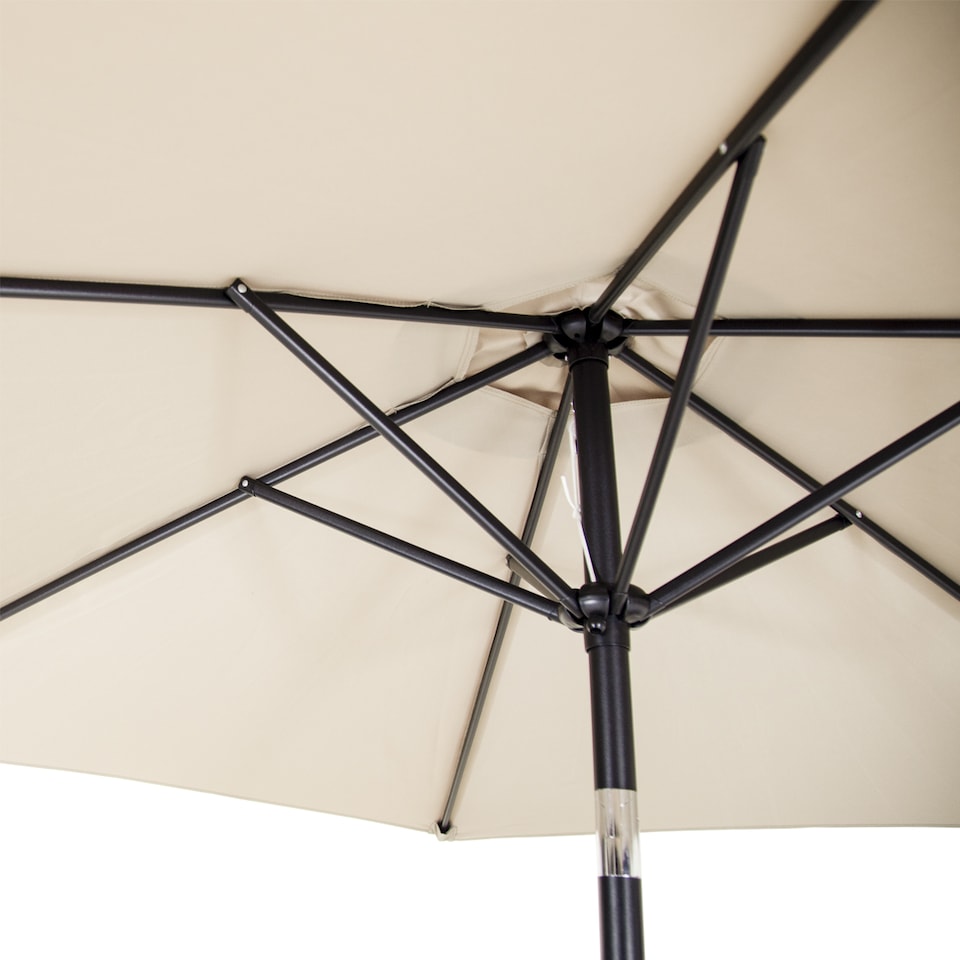 image 1 of Charles Bentley Garden Metal Patio Garden Umbrella Crank & Tilt - Cream