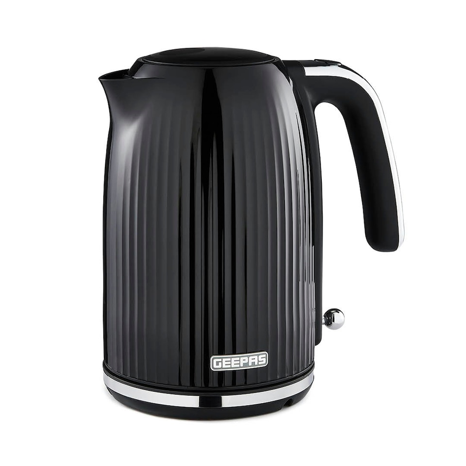 image 1 of GEEPAS 1.7L Electric Kettle 3000W 360° Rotational Base Cordless Jug Kettle|Black|Fluted