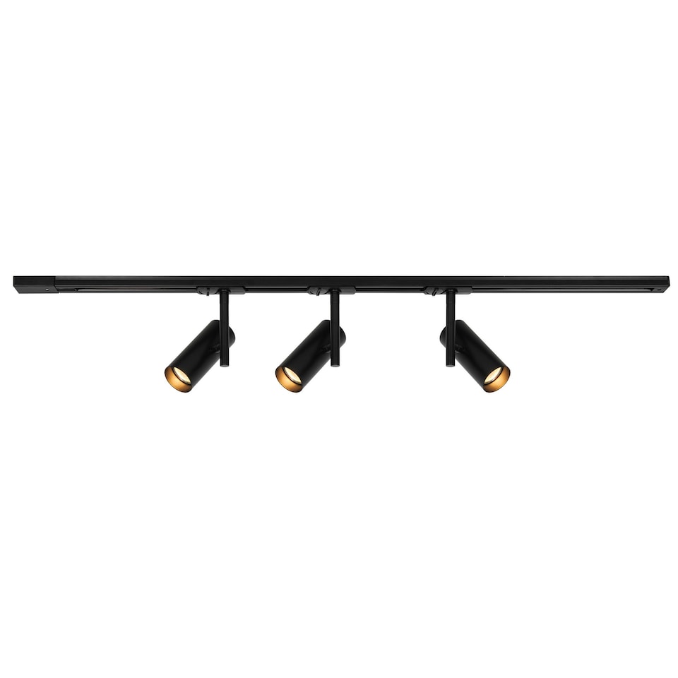 image 1 of Nordlux Jerome Indoor Track Light Set  Black Aluminium GU10 3 Pack - Mains Powered, IP20