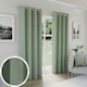 image 1 of Austin Green Blackout Curtains 90 x 72 inch (229 x 183 cm) 100% Blackout Eyelet Thermal Noise Reducing Curtains for Bedroom and Living Room