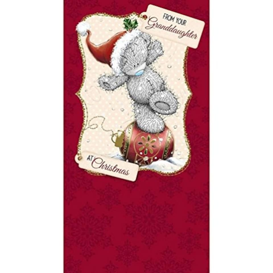 image 1 of From Your Granddaughter Me to You Bear Christmas Card