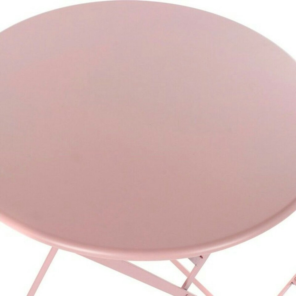 image 1 of Table set with 2 chairs DKD Home Decor MB-177410 Pink 60 x 60 x 75 cm (3 pcs) Pink
