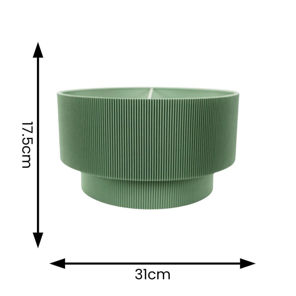 image 1 of ValueLights Mason Ruched Green Two Tier Ceiling Shade and Bulb
