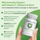 image 2 of Immunity Support with Vitamin C, Vitamin D & Zinc - 60 Capsules