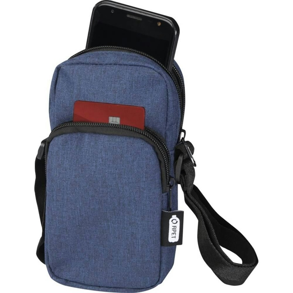 image 1 of Ross Recycled Phone Pouch - Heather Navy - One Size