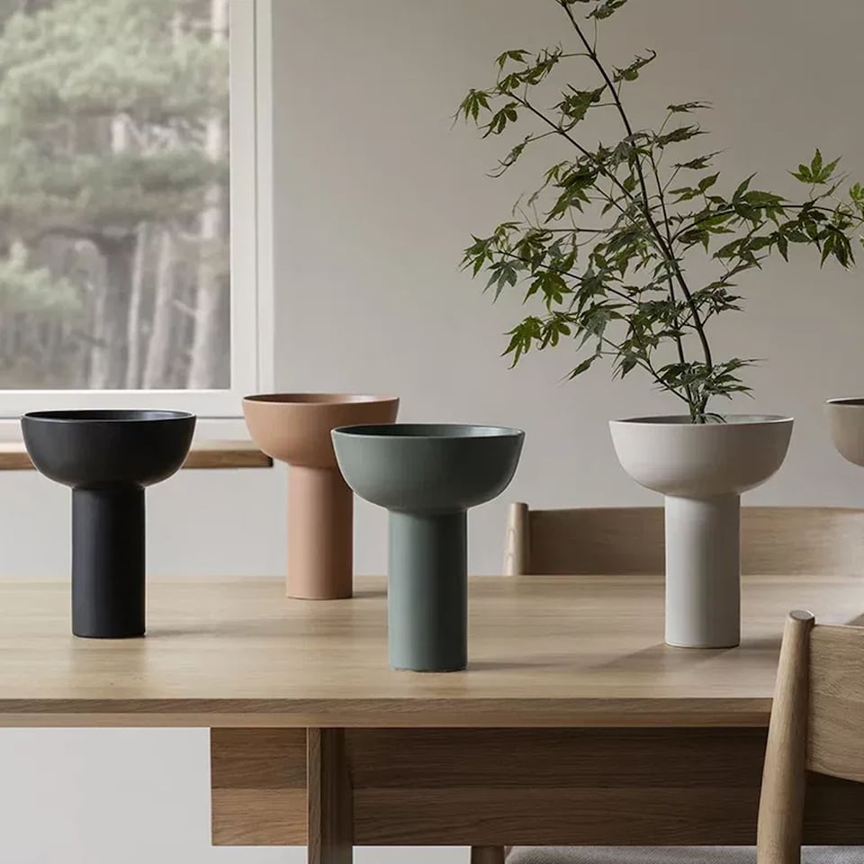 image 1 of Blomus Miyabi Stoneware Vase L - Terracotta