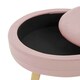 image 5 of Interiors By Premier Stylish Pink Velvet Stool, Durable Kitchen Bar Stool For Bedroom, Versatile Design Bar Stool For Guests