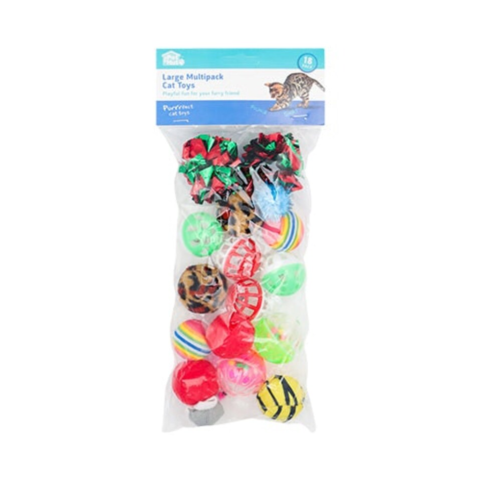 image 1 of The Pet Hut Large Multipack Cat Toys 18 Pack