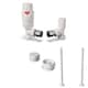 image 1 of Stirling Bold - White Thermostatic Radiator Valve & Installation Kit Angled 15mm
