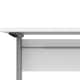 image 8 of Prima Desk 150cm in White with Height Adjustable Legs with Electric Control in Silver Grey Steel
