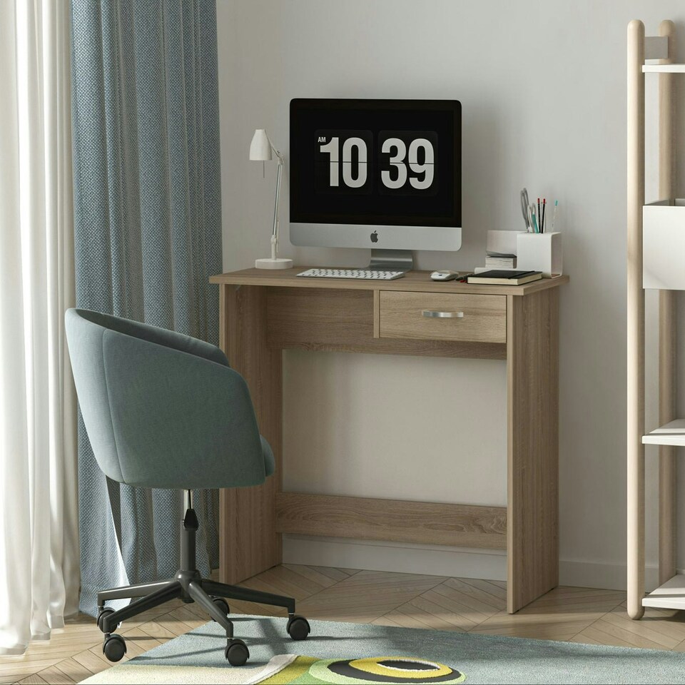 image 1 of Computer Desk Nano Sonoma Oak (1 box) N/A