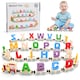image 1 of A to Z Wooden Alphabet Train Set for Toddlers