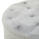 image 2 of Interiors by Premier Round Grey Velvet Ottoman Grey