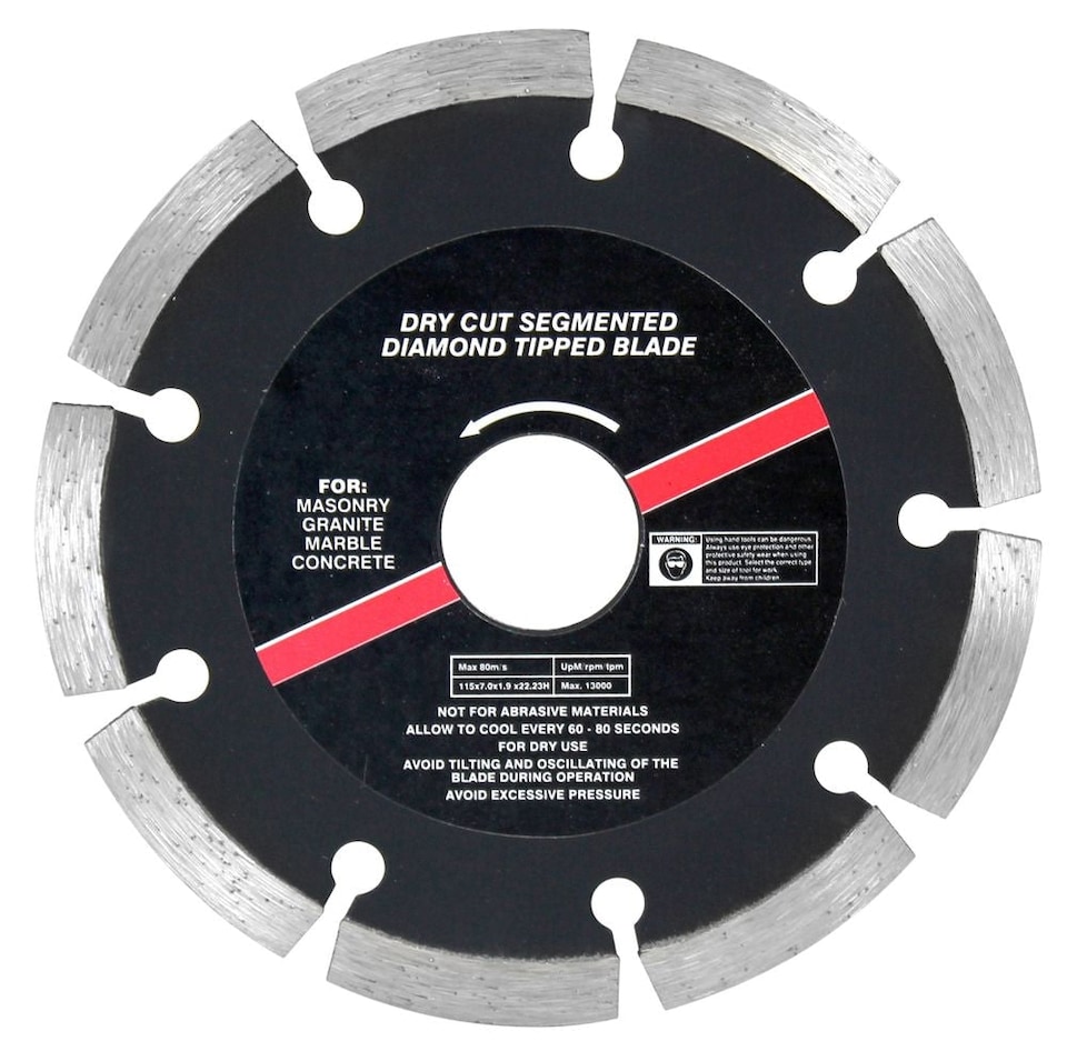 image 1 of 115mm Diamond Tipped Segmented Cutting Blade Disc Stone Granite Angle Grinder