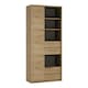 image 1 of Shetland Tall Wide 1 Door 4 Drawer Bookcase