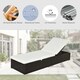 image 3 of Outsunny PE Rattan Sun Lounger, Five-level Adjustable Recliner Bed Chair with Soft Padded Cushion for Patio, Garden, Mixed Brown