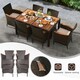 image 8 of COSTWAY 7 Pieces Patio Wicker Dining Set