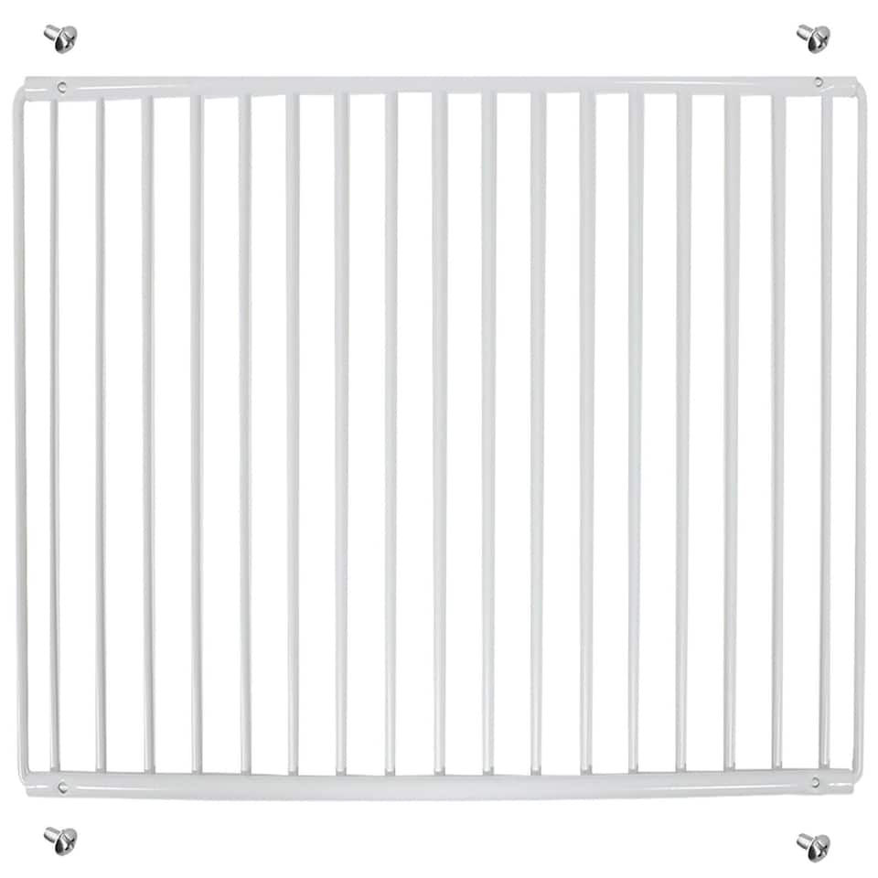 image 1 of SPARES2GO Fridge Shelf for Cookology Freezer Adjustable White Extendable Arms 425mm - 670mm x 320mm White | 425-670mm x 320