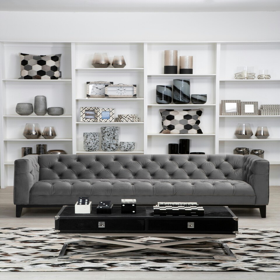 image 1 of Kensington Townhouse Hair On Hide Coffee Table Black
