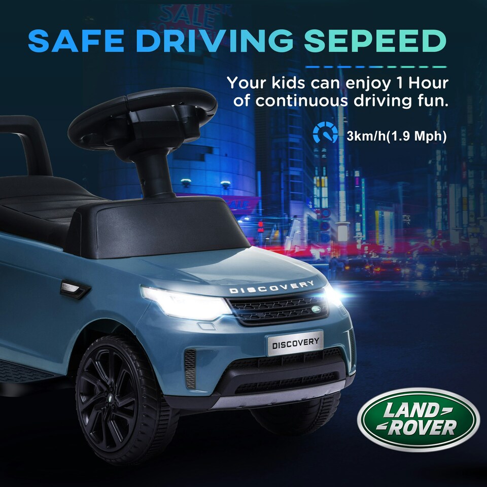 image 1 of AIYAPLAY Land Rover Licensed Kids Ride On Car, Sliding Car, Light Blue